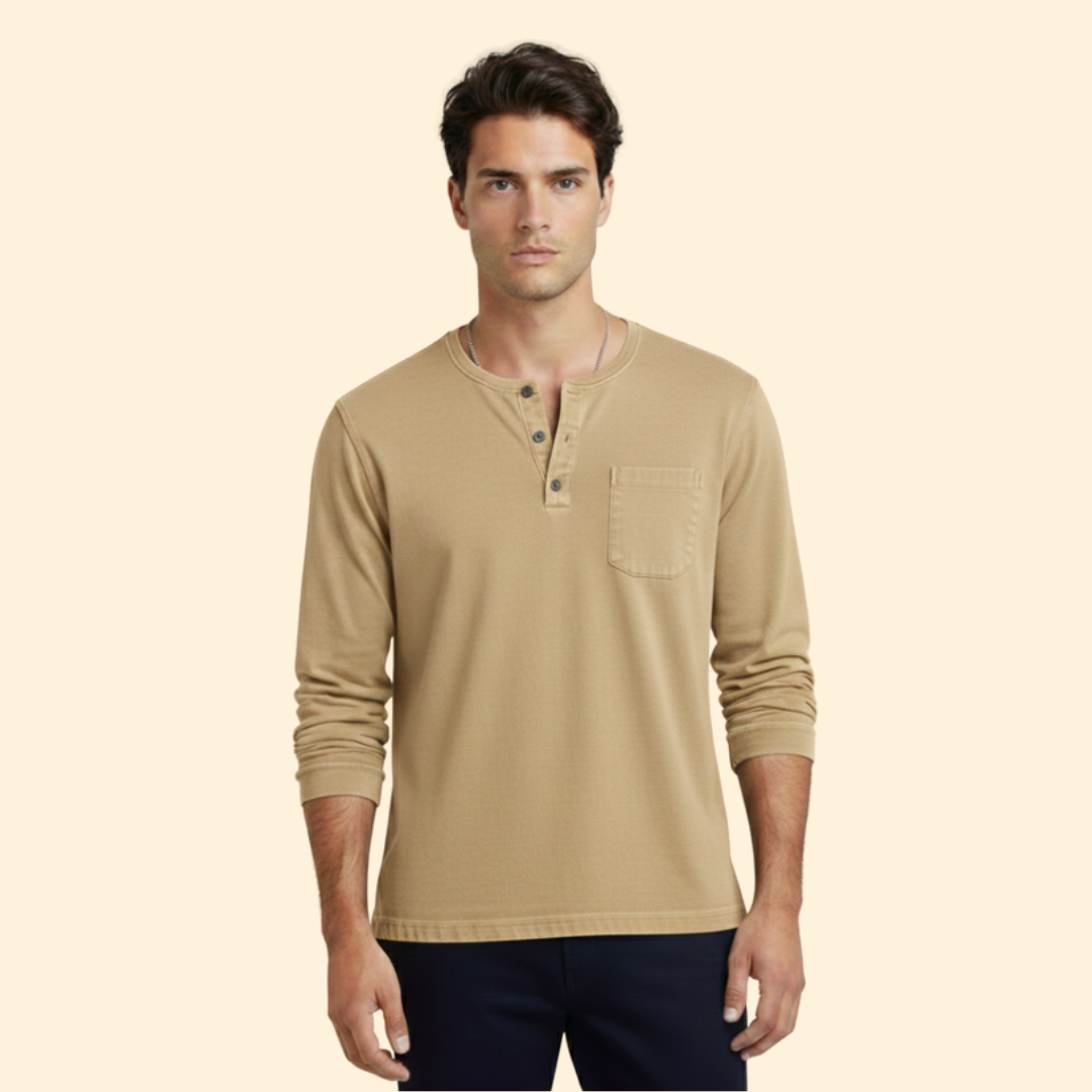 Men’s Long-Sleeve T-Shirt with Chest Pocket