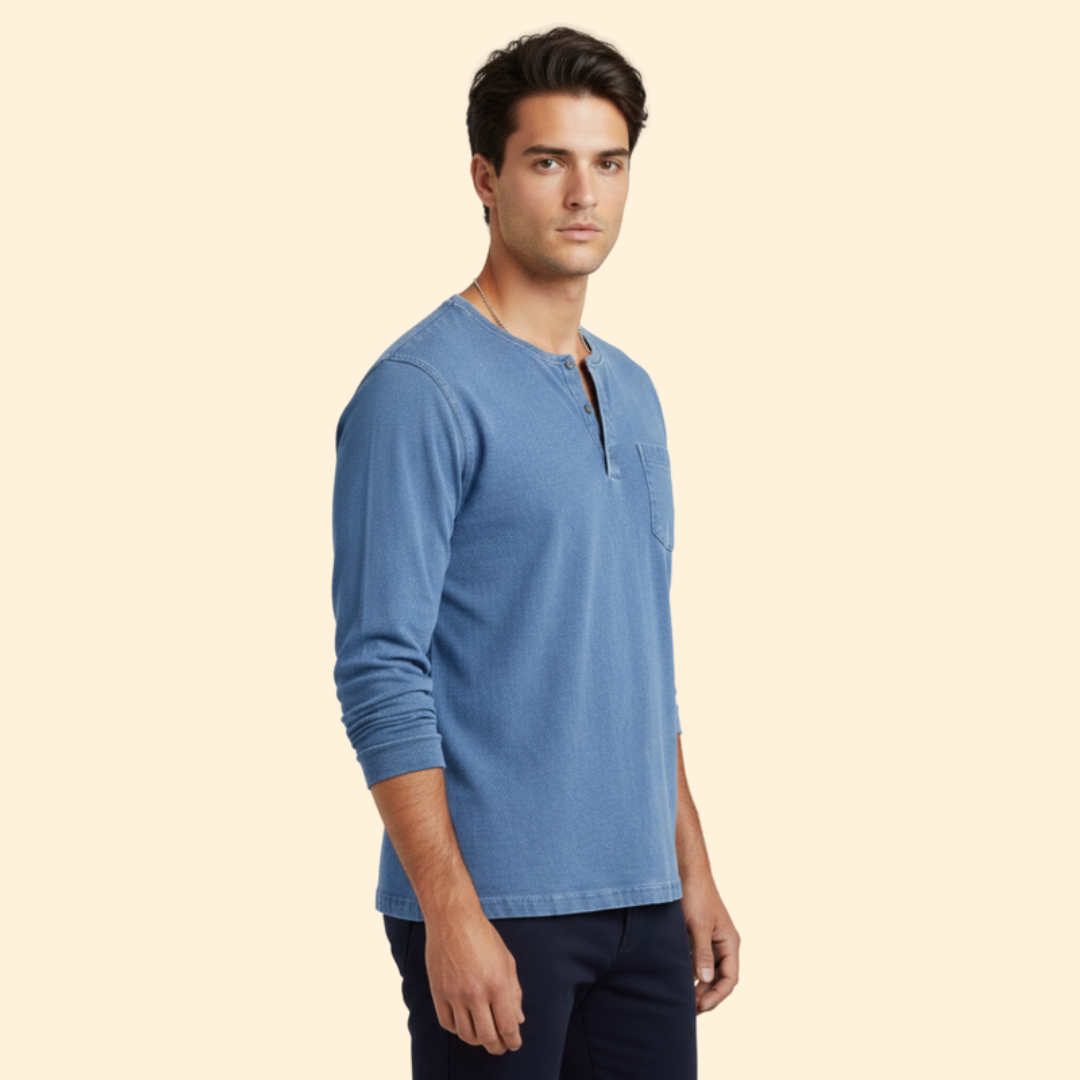 Men’s Long-Sleeve T-Shirt with Chest Pocket