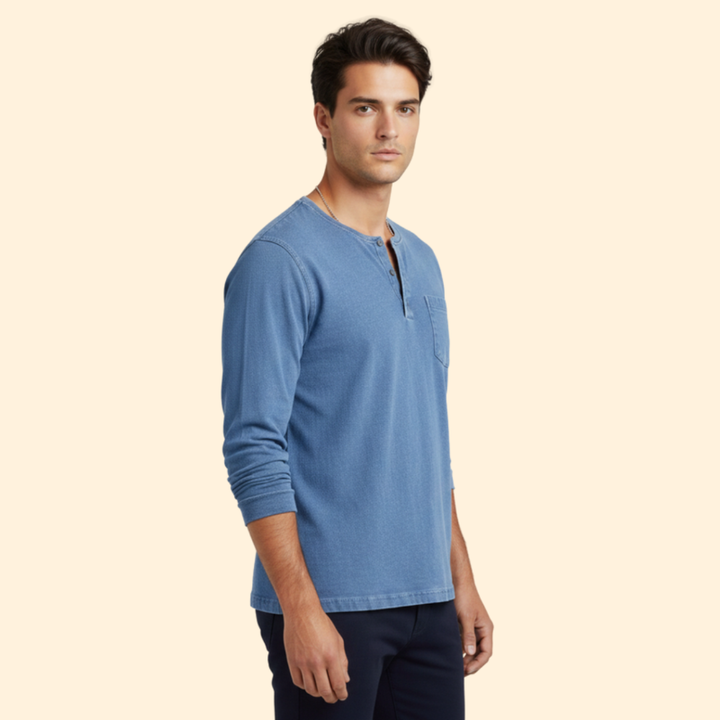Men’s Long-Sleeve T-Shirt with Chest Pocket