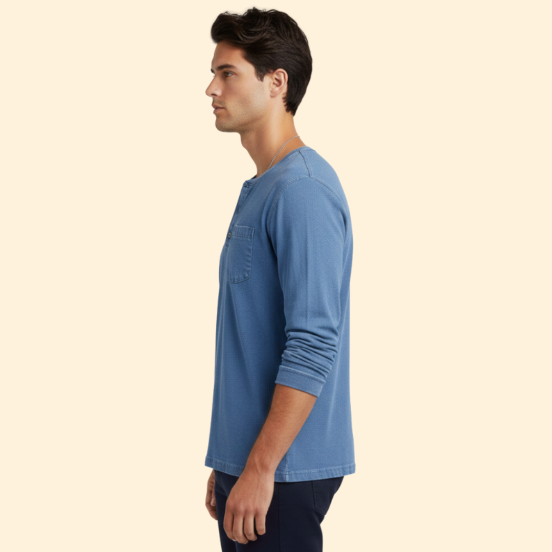 Men’s Long-Sleeve T-Shirt with Chest Pocket