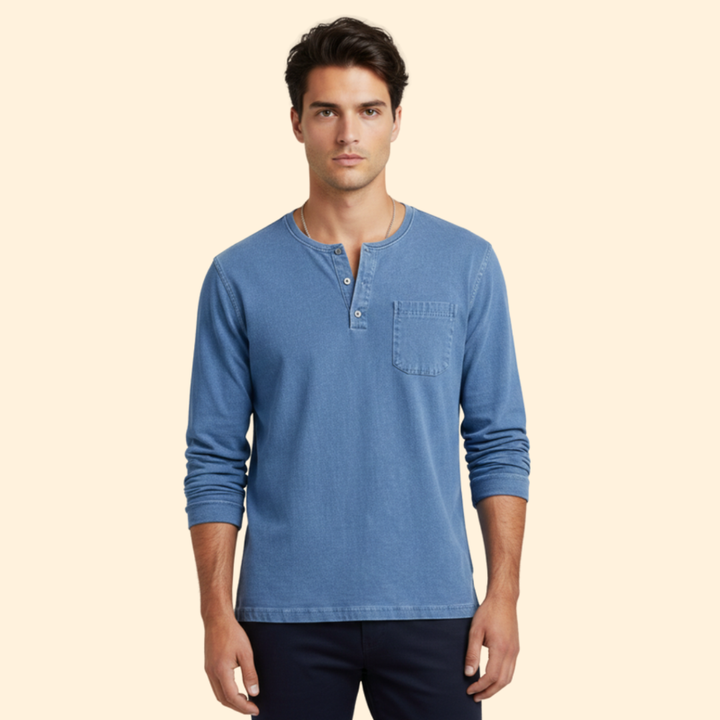 Men’s Long-Sleeve T-Shirt with Chest Pocket