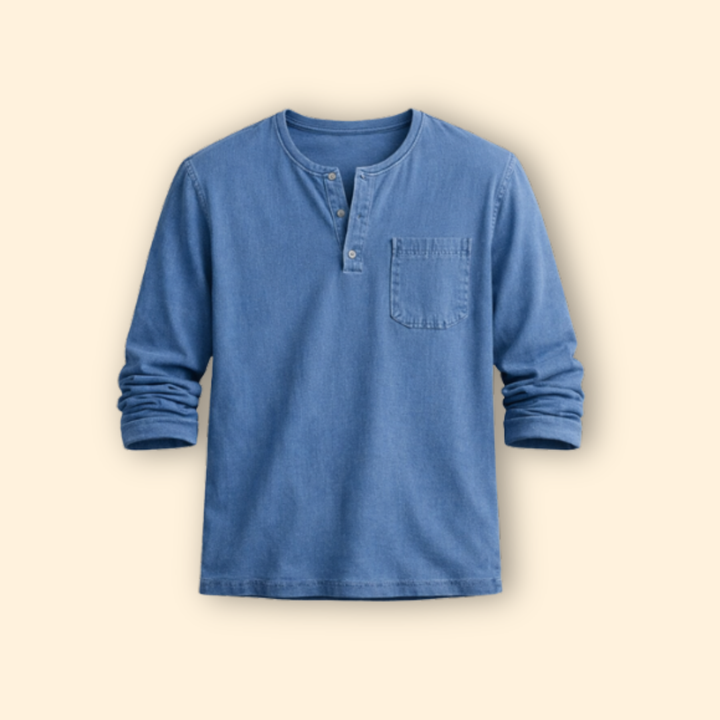 Men’s Long-Sleeve T-Shirt with Chest Pocket