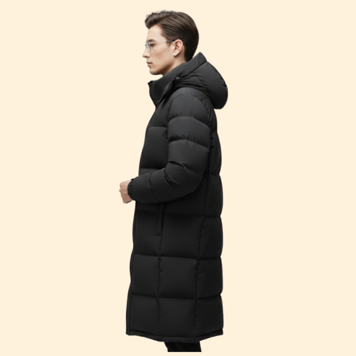Men’s Long Puffer Jacket with Warm Insulation