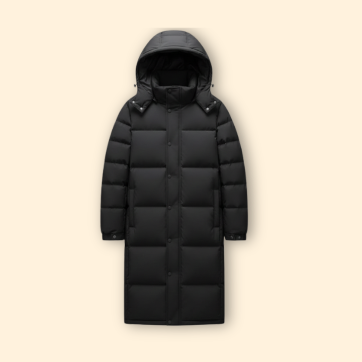 Men’s Long Puffer Jacket with Warm Insulation