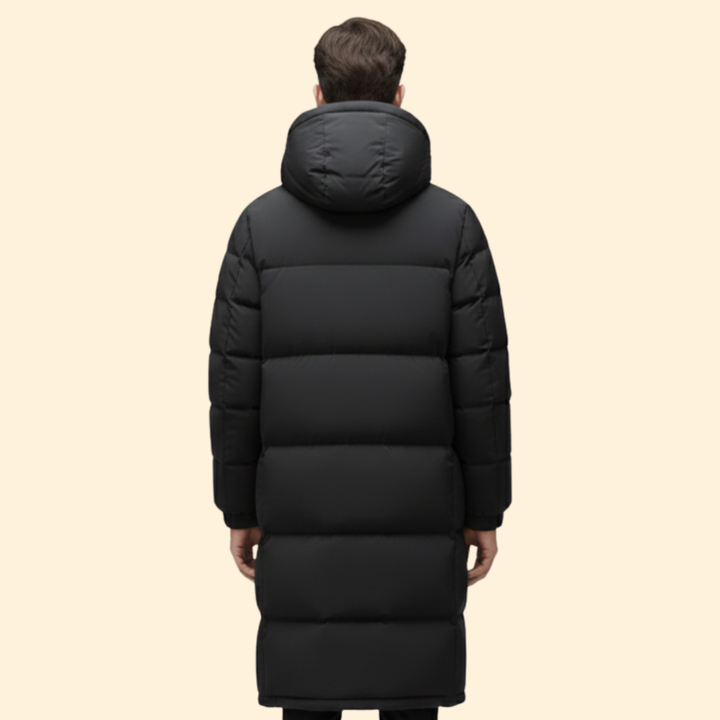 Men’s Long Puffer Jacket with Warm Insulation