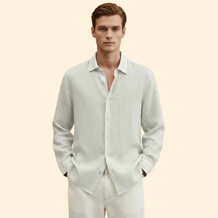 Men’s Long Sleeve Shirt with Button Placket