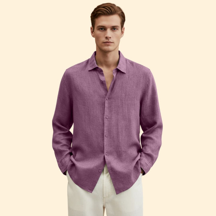 Men’s Long Sleeve Shirt with Button Placket