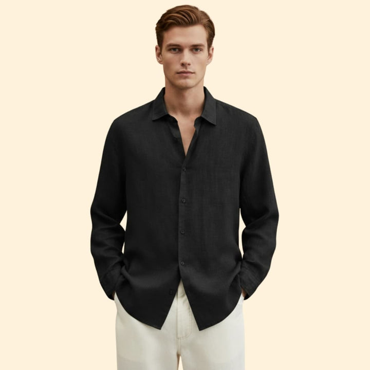 Men’s Long Sleeve Shirt with Button Placket