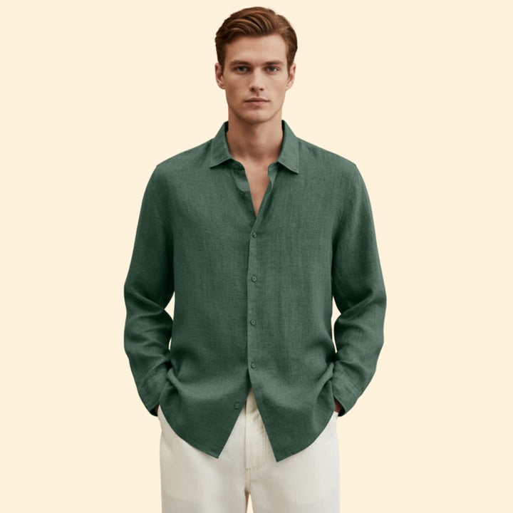 Men’s Long Sleeve Shirt with Button Placket