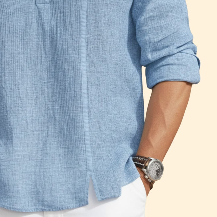Men’s Long Sleeve Shirt with Button Placket