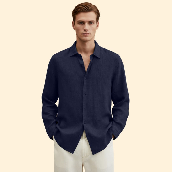 Men’s Long Sleeve Shirt with Button Placket