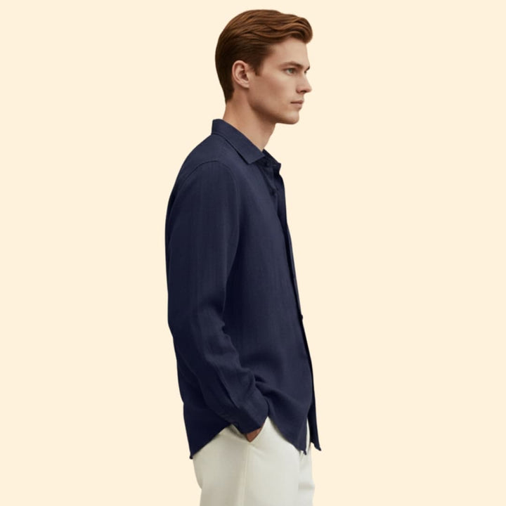 Men’s Long Sleeve Shirt with Button Placket