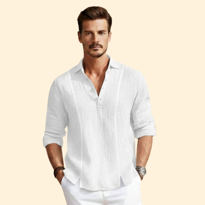 Men’s Long Sleeve Shirt with Button Placket