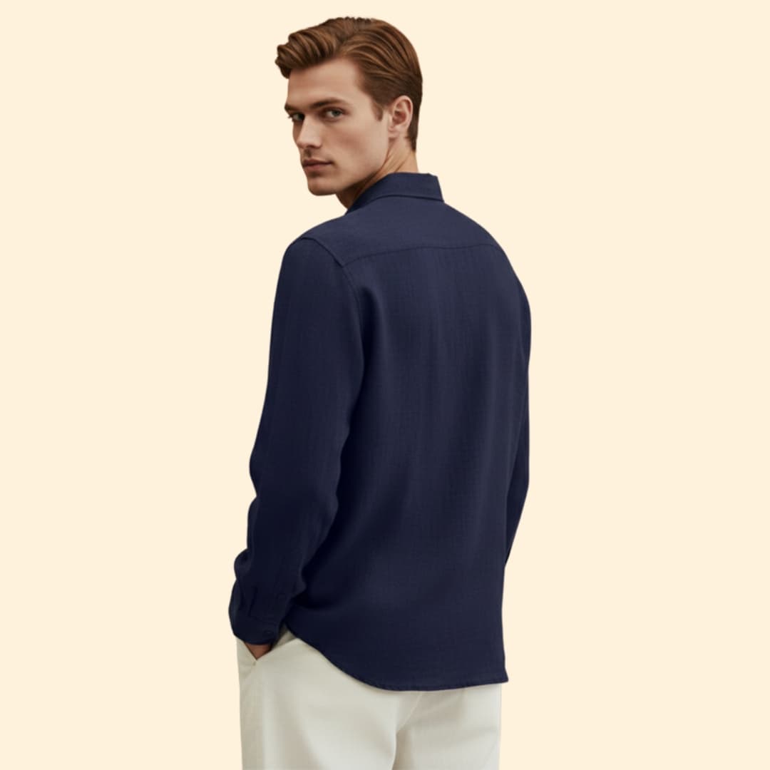 Men’s Long Sleeve Shirt with Button Placket