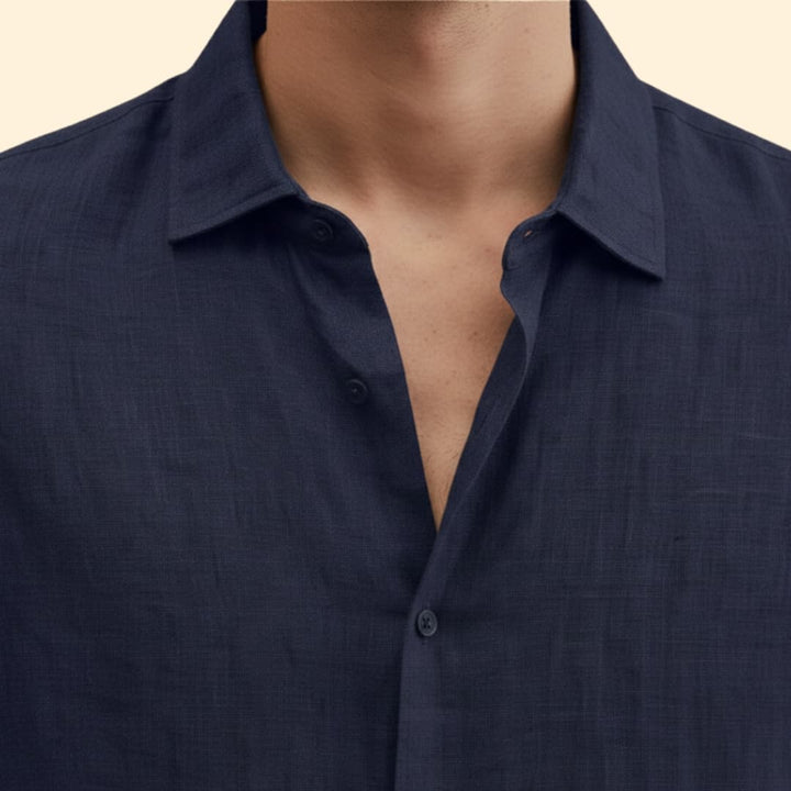 Men’s Long Sleeve Shirt with Button Placket