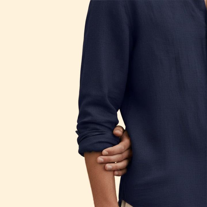Men’s Long Sleeve Shirt with Button Placket