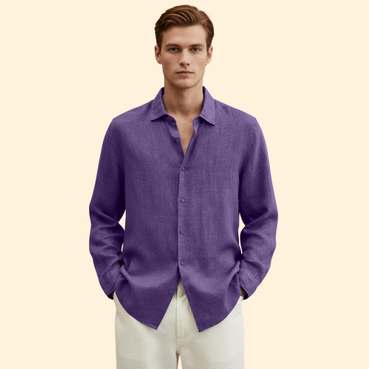Men’s Long Sleeve Shirt with Button Placket
