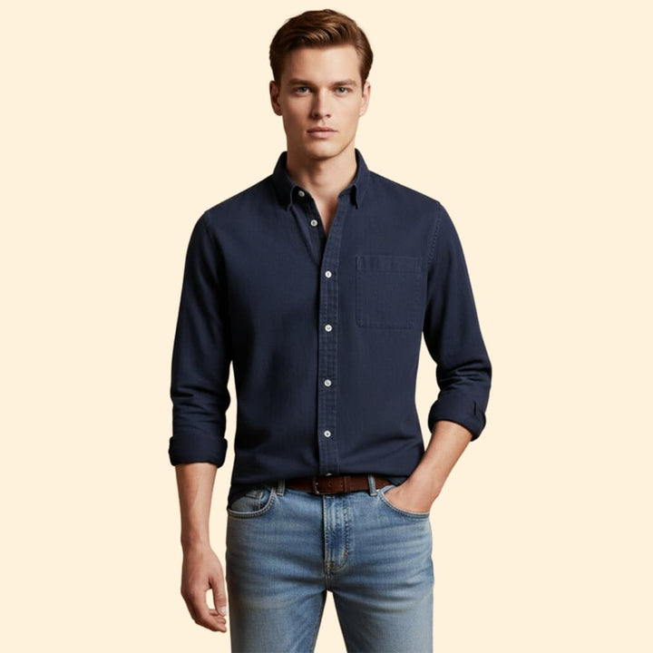 Men’s Long Sleeve Shirt with Chest Pocket