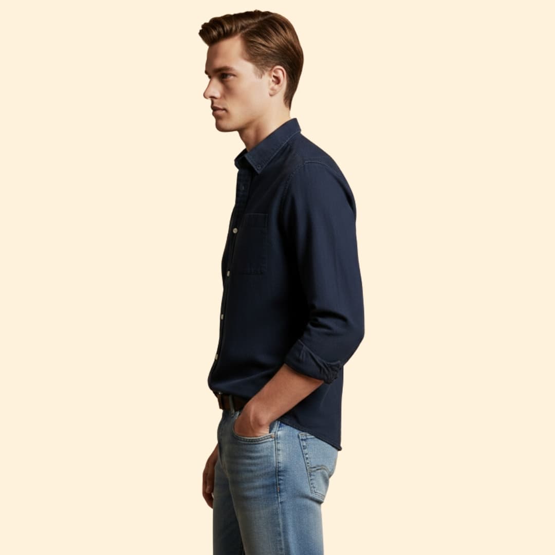 Men’s Long Sleeve Shirt with Chest Pocket