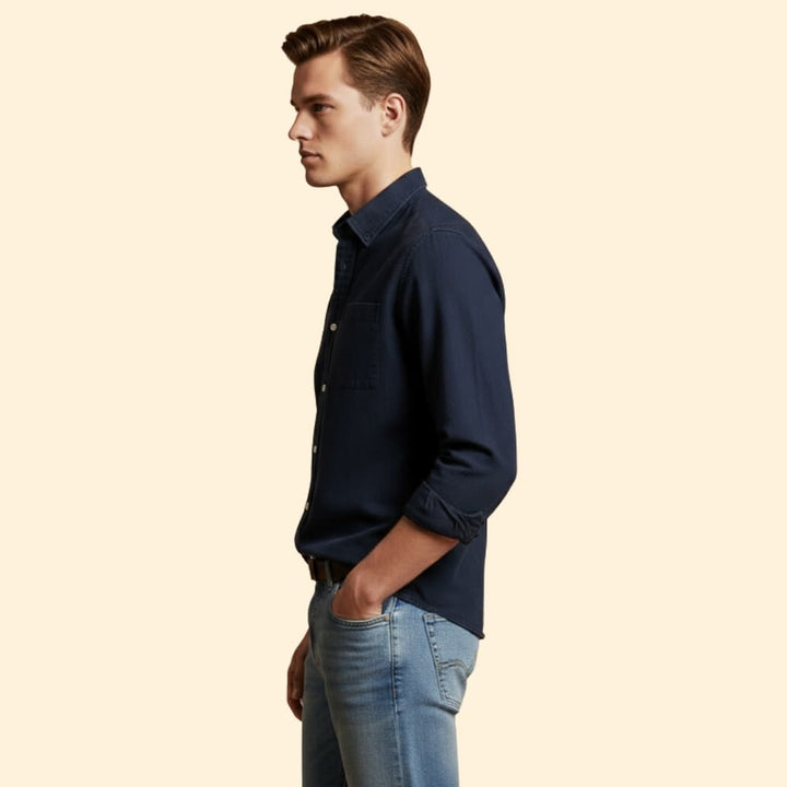 Men’s Long Sleeve Shirt with Chest Pocket