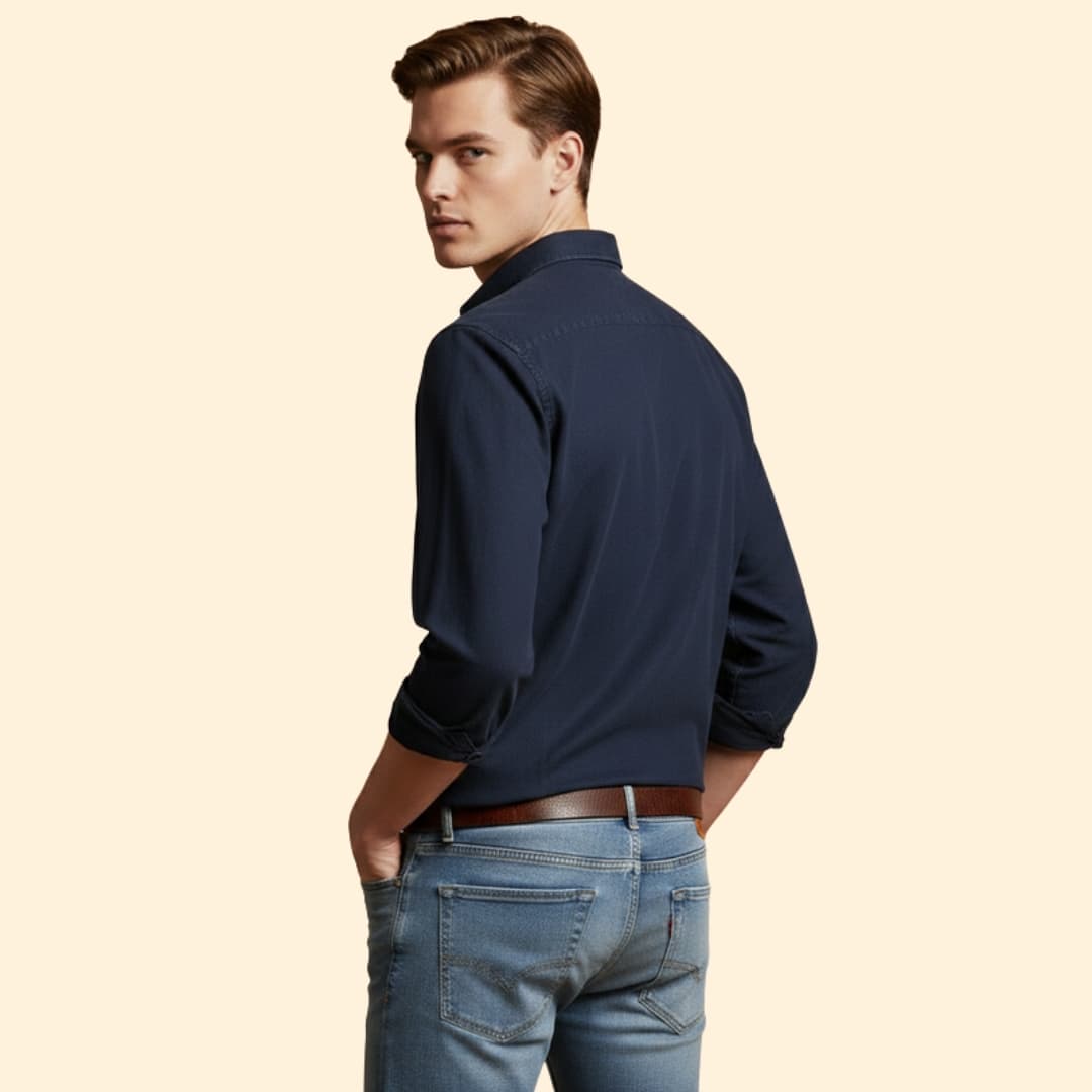 Men’s Long Sleeve Shirt with Chest Pocket