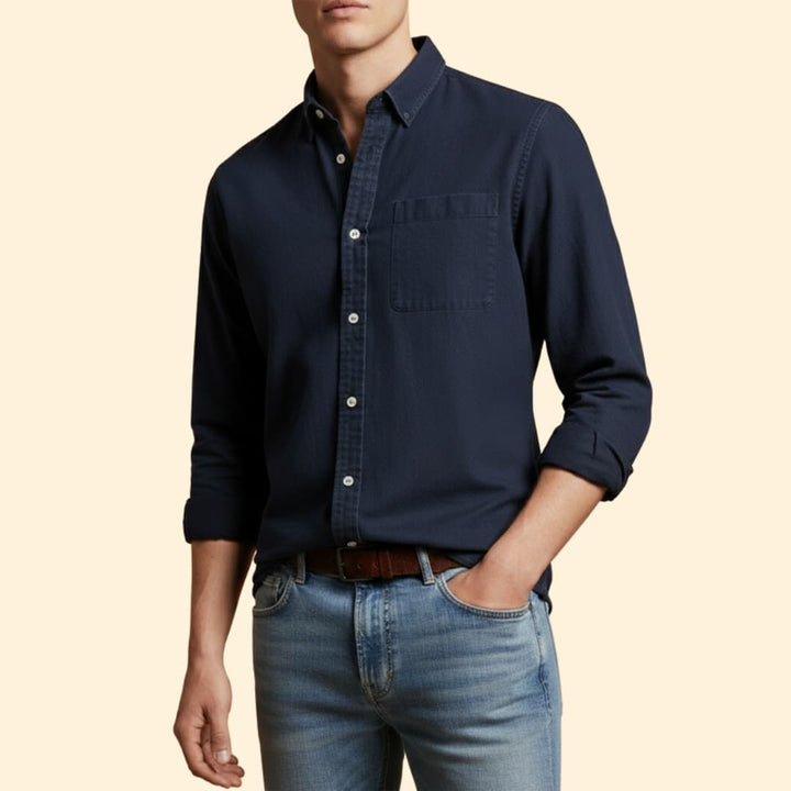 Men’s Long Sleeve Shirt with Chest Pocket
