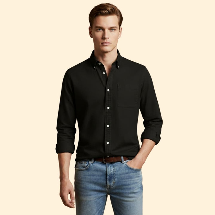 Men’s Long Sleeve Shirt with Chest Pocket