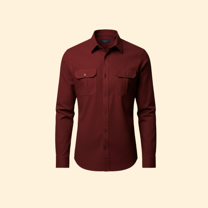 Men’s Long Sleeve Shirt with Chest Pockets