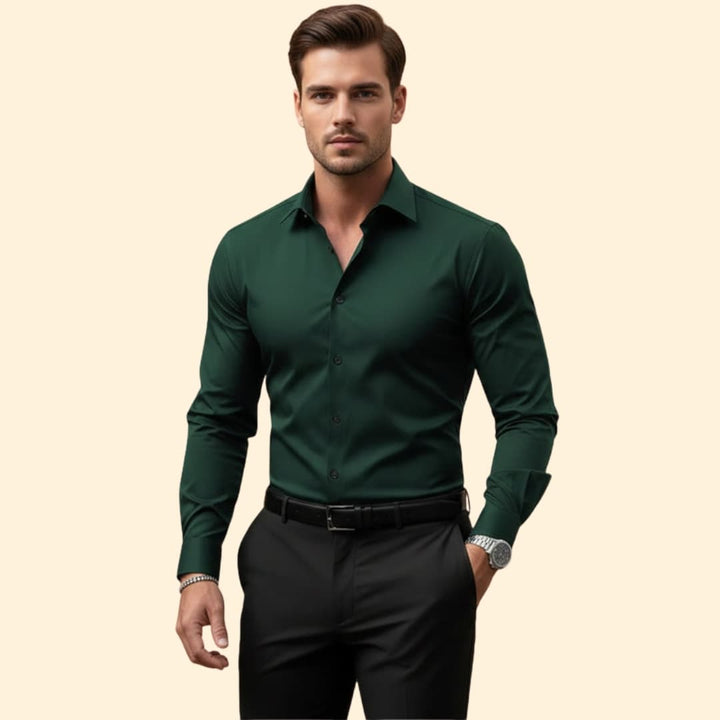 Men’s Long Sleeve Shirt with Classic Collar