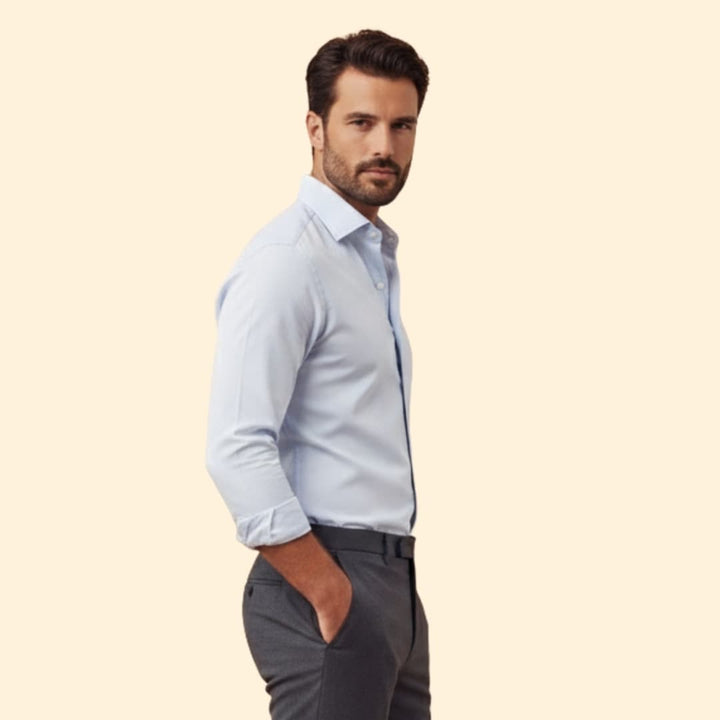 Men’s Long Sleeve Shirt with Classic Collar