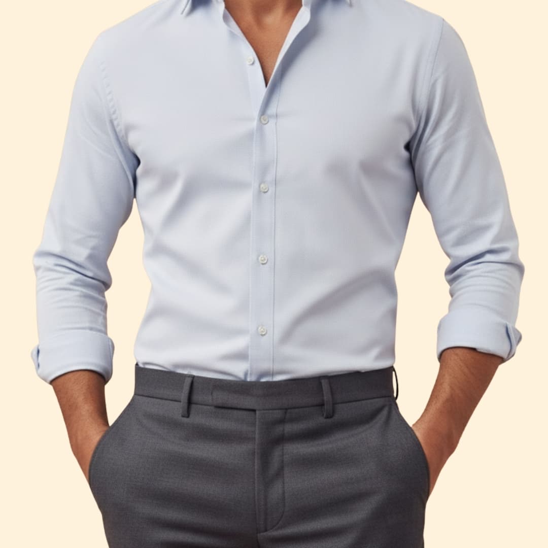 Men’s Long Sleeve Shirt with Classic Collar