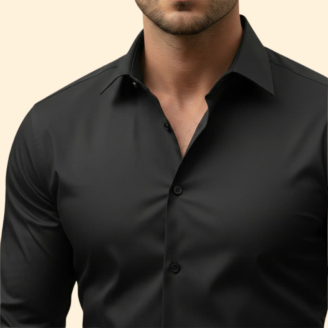 Men’s Long Sleeve Shirt with Classic Collar