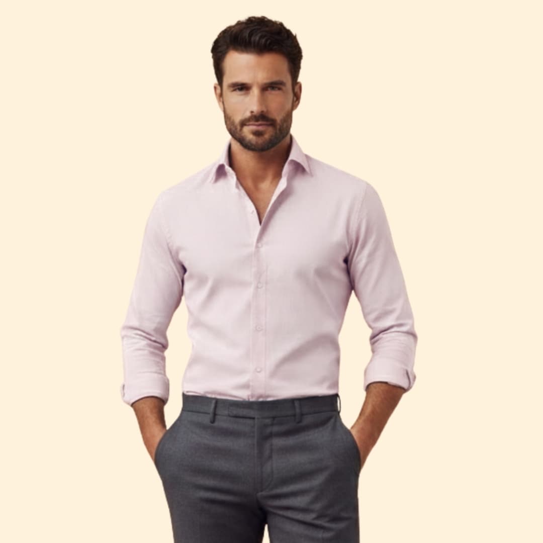 Men’s Long Sleeve Shirt with Classic Collar