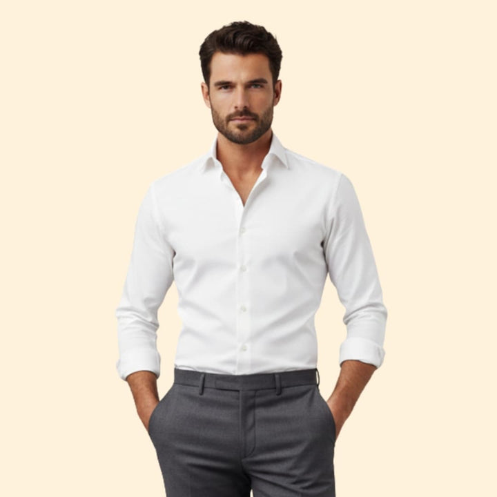 Men’s Long Sleeve Shirt with Classic Collar