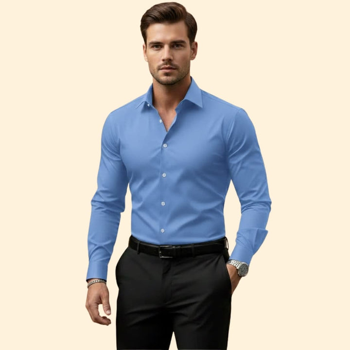 Men’s Long Sleeve Shirt with Classic Collar
