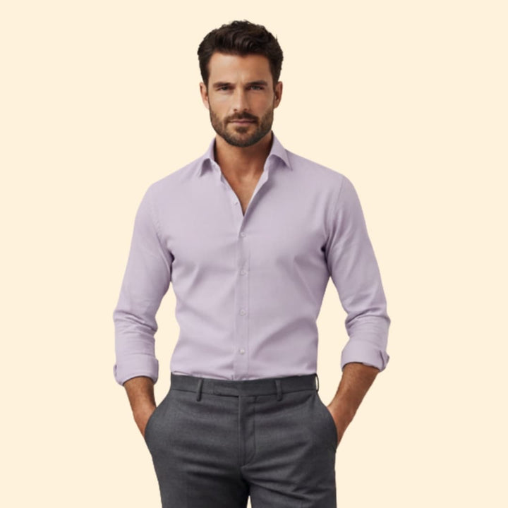 Men’s Long Sleeve Shirt with Classic Collar