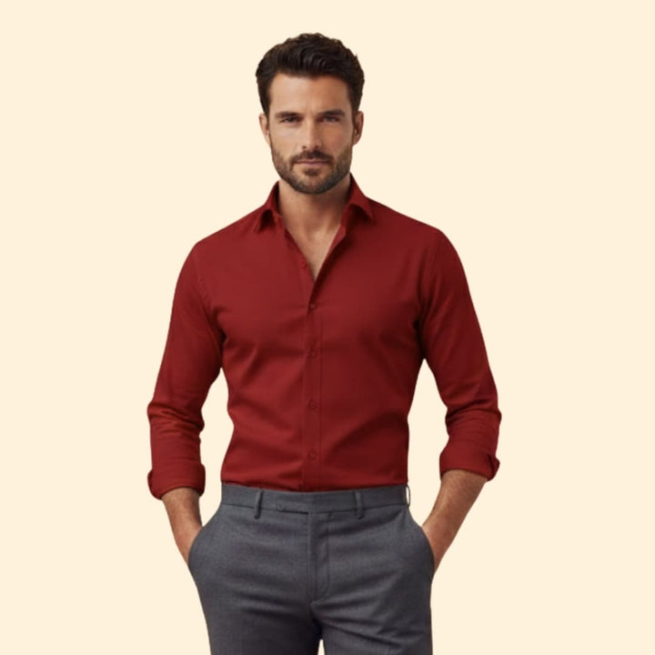 Men’s Long Sleeve Shirt with Classic Collar