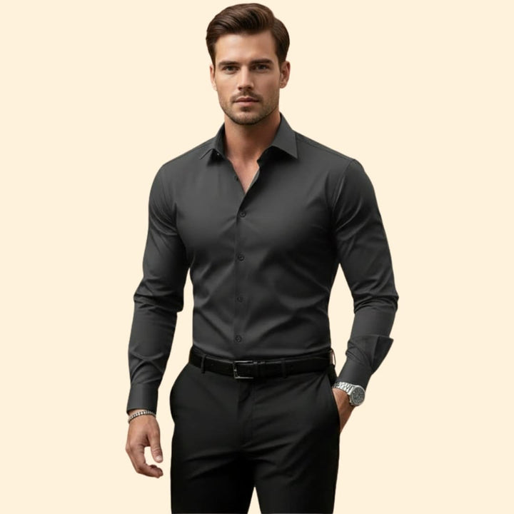 Men’s Long Sleeve Shirt with Classic Collar