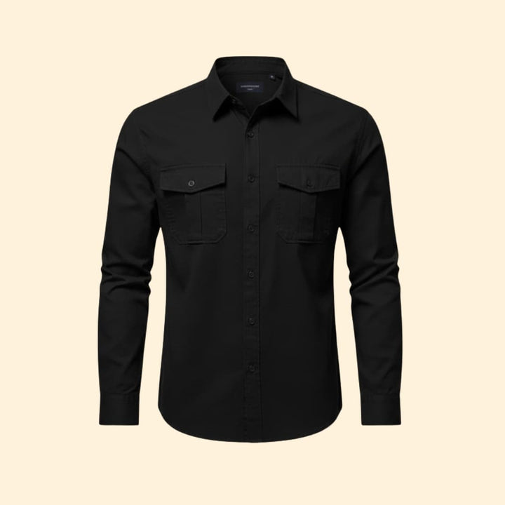 Men’s Long Sleeve Shirt with Dual Chest Pockets