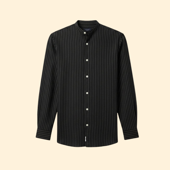 Men's Long Sleeve Shirt with Pinstripes