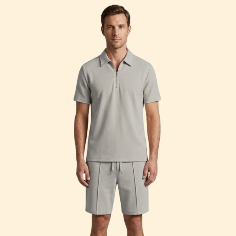 Men’s Long Sleeve Shirt with Relaxed Fit Shorts