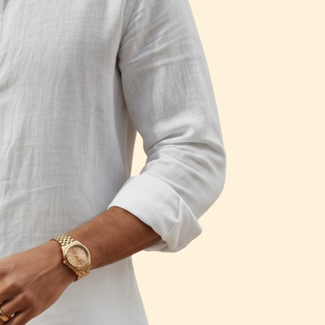 Men's Long Sleeve Shirt with Spread Collar