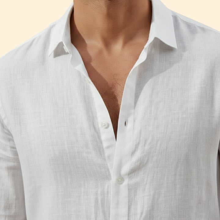 Men's Long Sleeve Shirt with Spread Collar