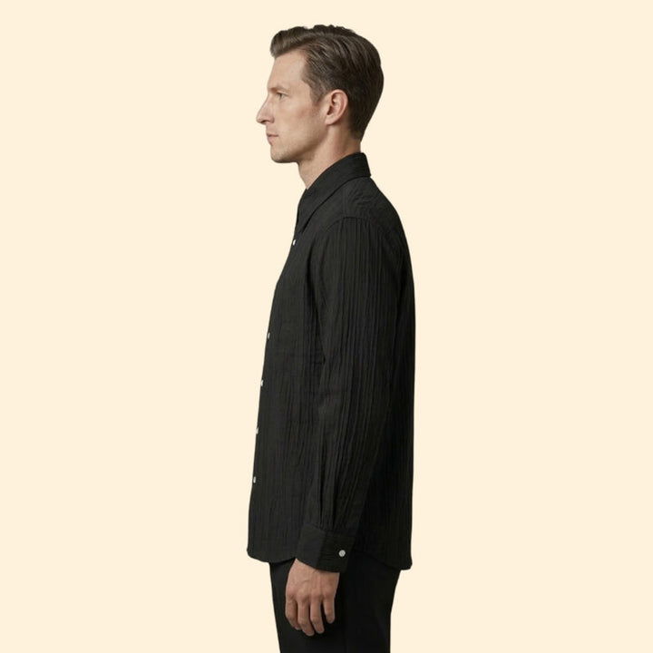 Men’s Long Sleeve Shirt with Striped Design