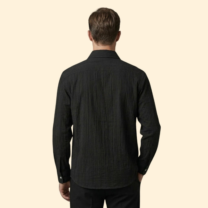 Men’s Long Sleeve Shirt with Striped Design