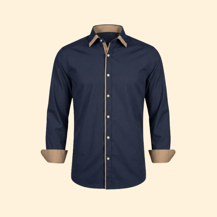 Men’s Long Sleeve Shirt with Stylish Trim
