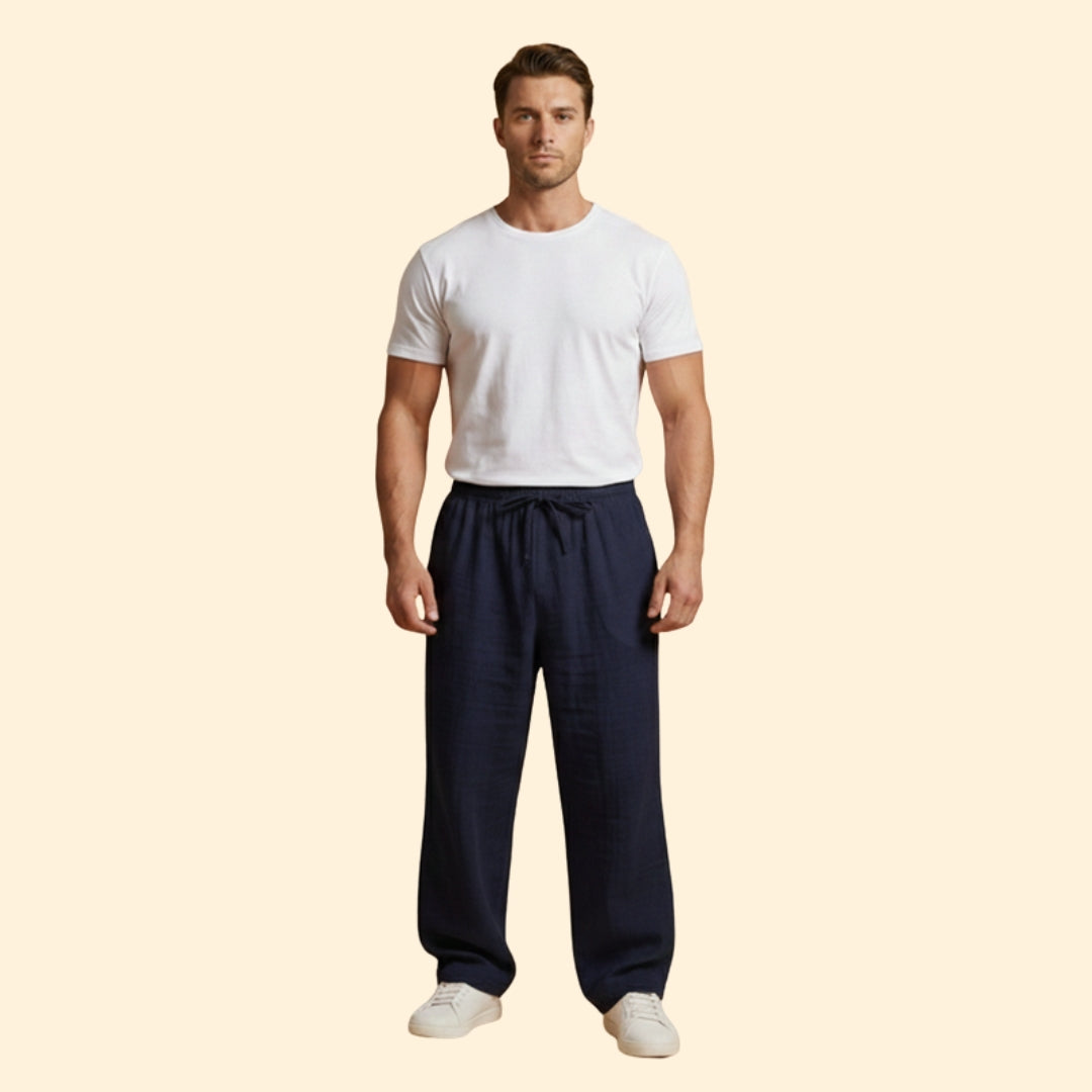 Men’s Loose Fit Trousers with Adjustable Waist