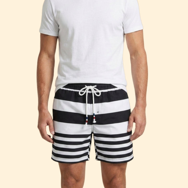 Men’s Mid-Length Swim Shorts with Elastic Waist