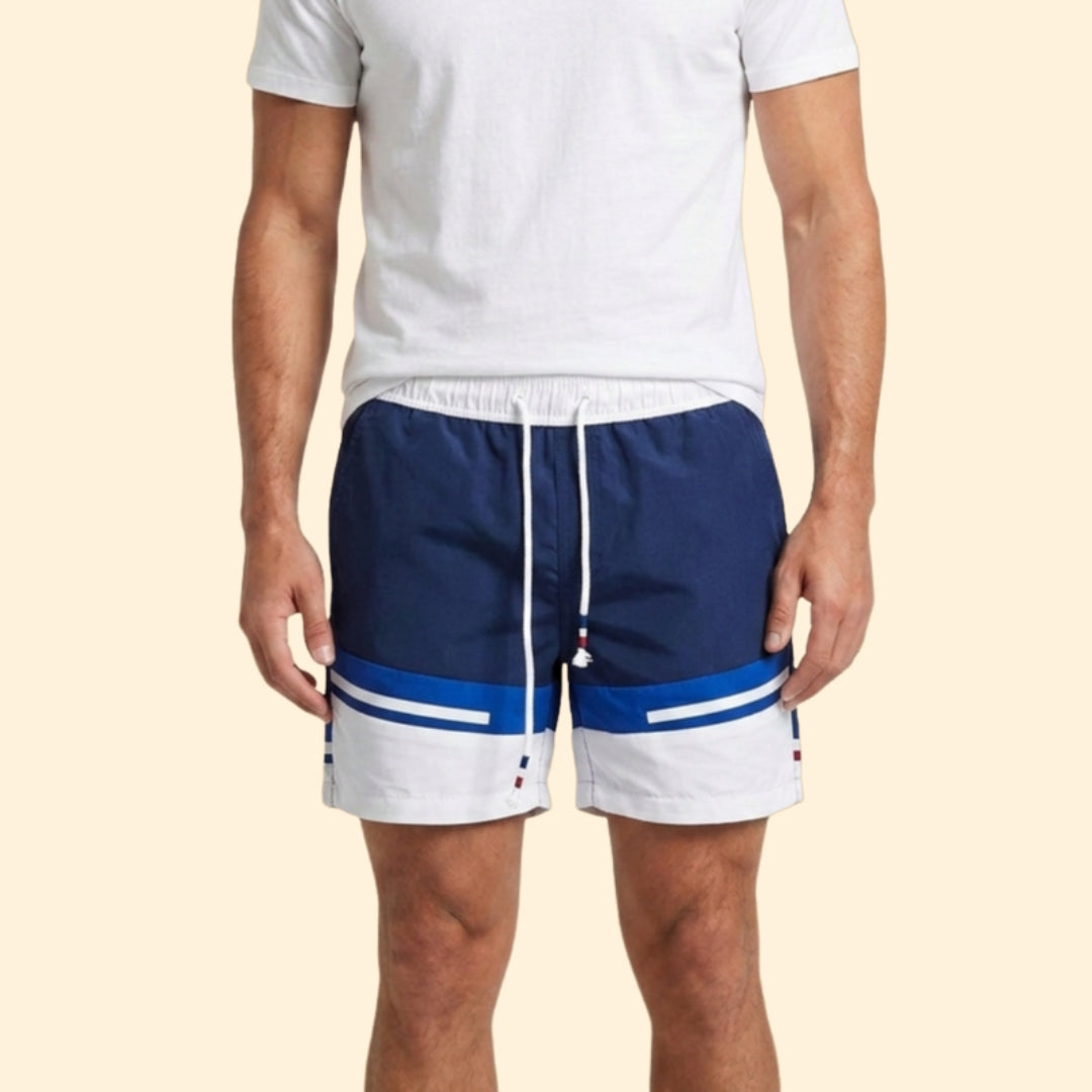 Men’s Mid-Length Swim Shorts with Elastic Waist
