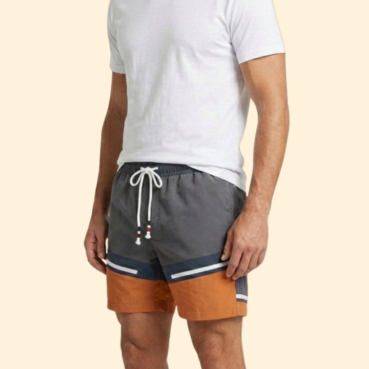 Men’s Mid-Length Swim Shorts with Elastic Waist